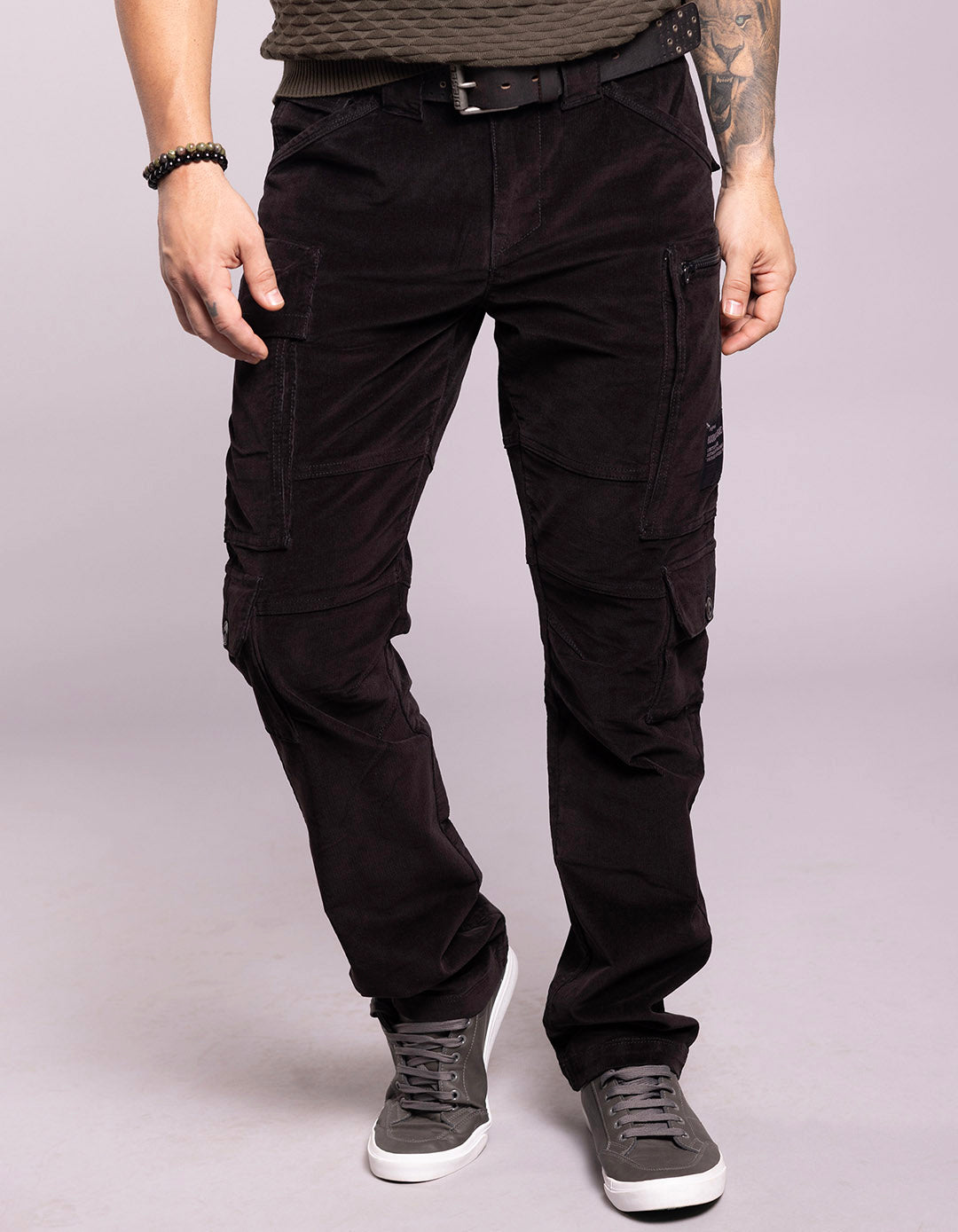 Black Regular Fit Cargo Pant
